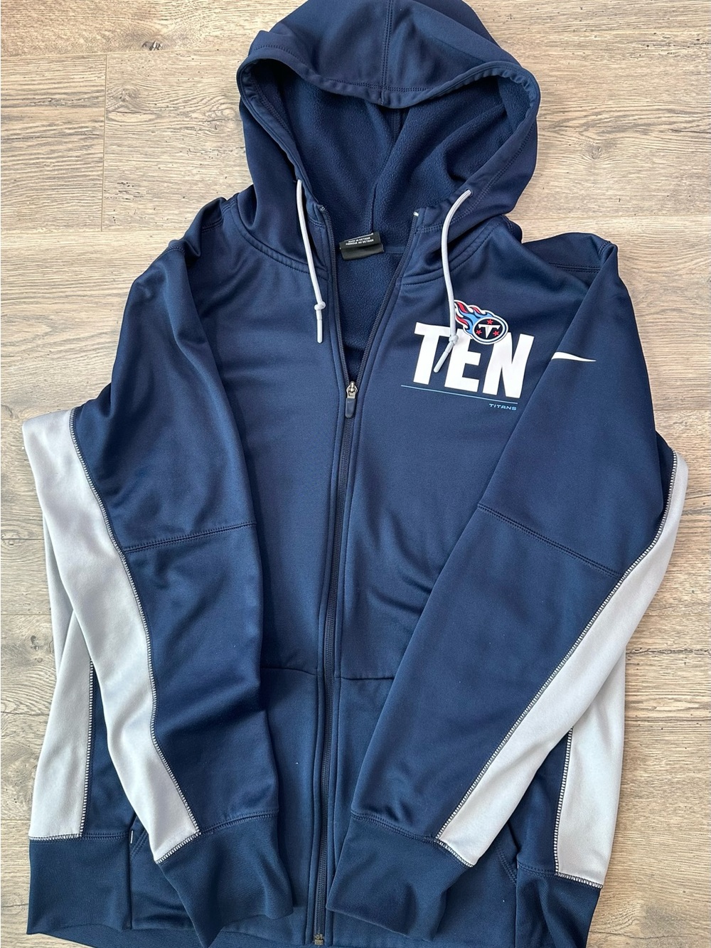 Nike Tennessee Titans Hoodie Men’s Large Navy Full Zip NFL Team Apparel